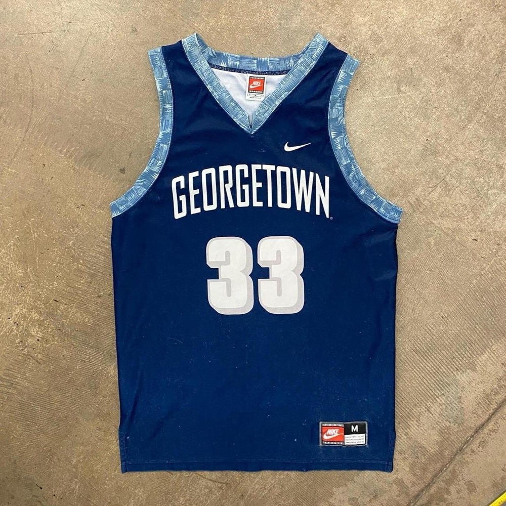 Vintage Patrick Ewing Georgetown Hoyas Nike Basketball Jersey 90s 33 Medium